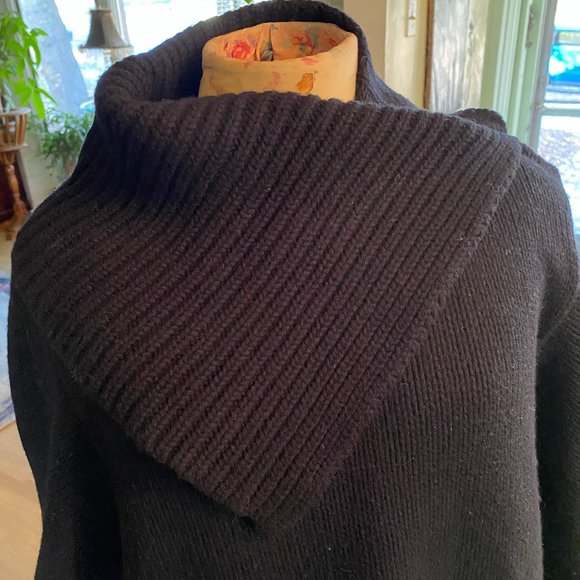 Women's Black Graham & Spencer Cowl Neck Sweater - Picture 2 of 4